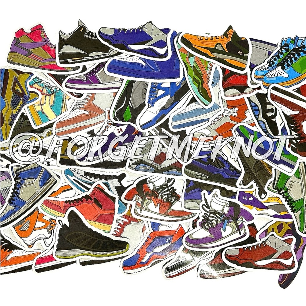 Sneaker Shoes 50 Sticker Collection Bundle 👟